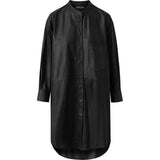 Depeche leather wear Knælang Sofia læderskjorte Shirts 099 Black (Nero)