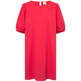 Depeche Clothing Kort Abi kjole med pufærmer Dresses 043 Red