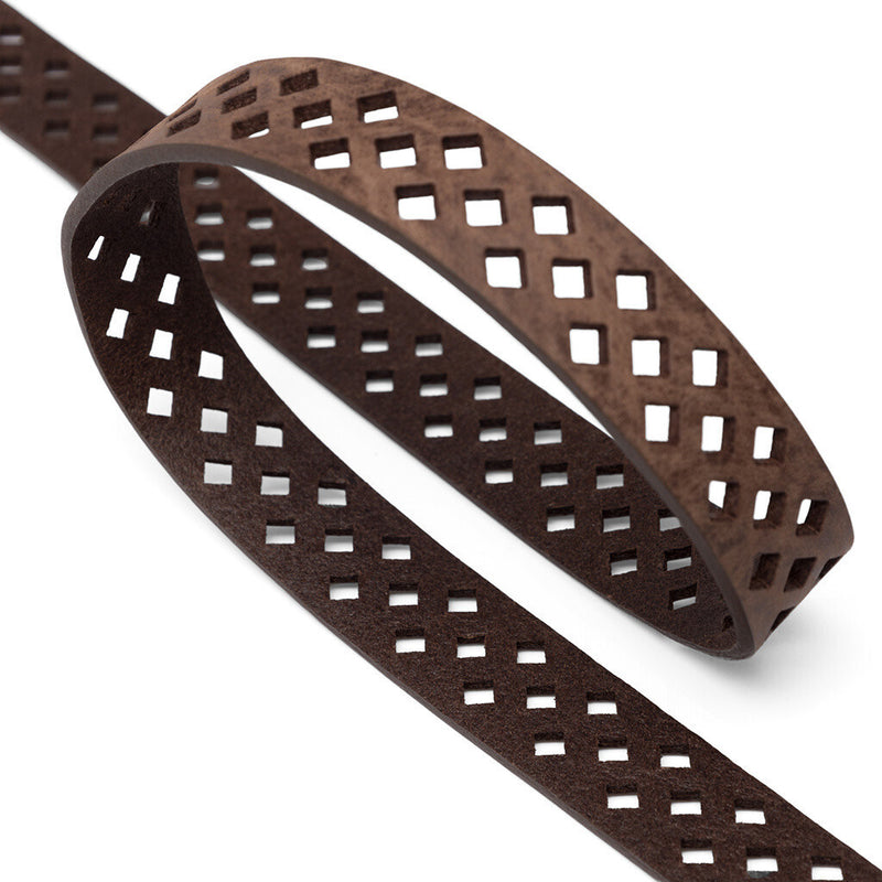 DEPECHE Kvalitets læderbælte med detaljer Belts 015 Brown