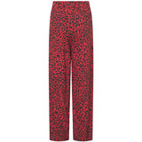 Depeche Clothing Kylie bukser i rød leopard print Pants 277 Red Animal Print
