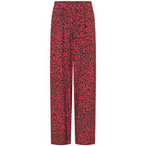Depeche Clothing Kylie bukser i rød leopard print Pants 277 Red Animal Print