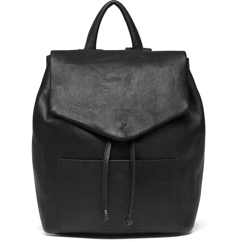 DEPECHE Læder backpack med smukke detaljer Backpack 099 Black (Nero)
