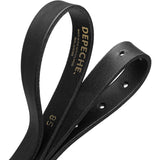 DEPECHE Læder bælte med smukt spænde Belts 190 Black / Gold