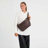 DEPECHE Læder bumbag Bumbag 106 Coffee