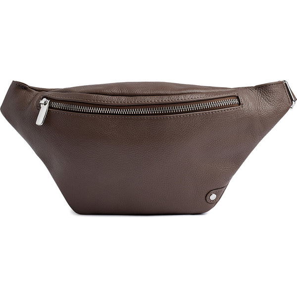 DEPECHE Læder bumbag i klassisk design Bumbag 250 Dark Taupe