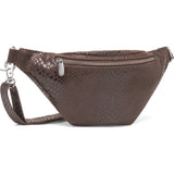 DEPECHE Læder bumbag i klassisk design Bumbag 265 Brown Croco