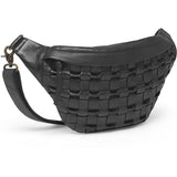 DEPECHE Læder bumbag i smukt håndflet Bumbag 099 Black (Nero)