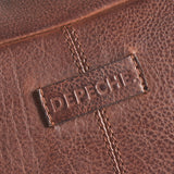 DEPECHE Læder bumbag i smukt håndflet Bumbag 263 Choco brown