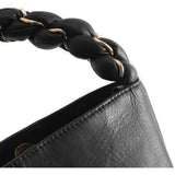 DEPECHE Læder minitaske med med håndstrop i læder og metal Mini bag 099 Black (Nero)