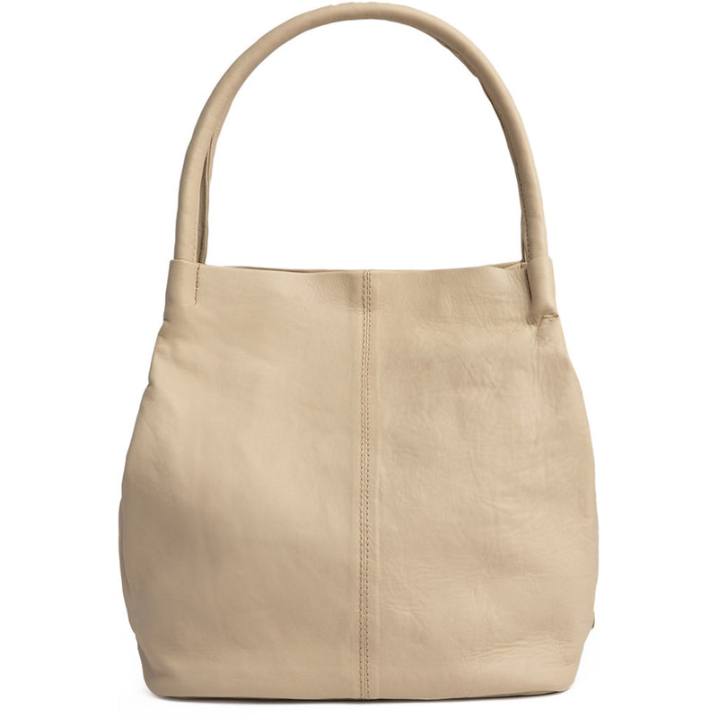 DEPECHE Læder shopper taske i en blød og slidbar kvalitet Shopper 228 Soft Sand