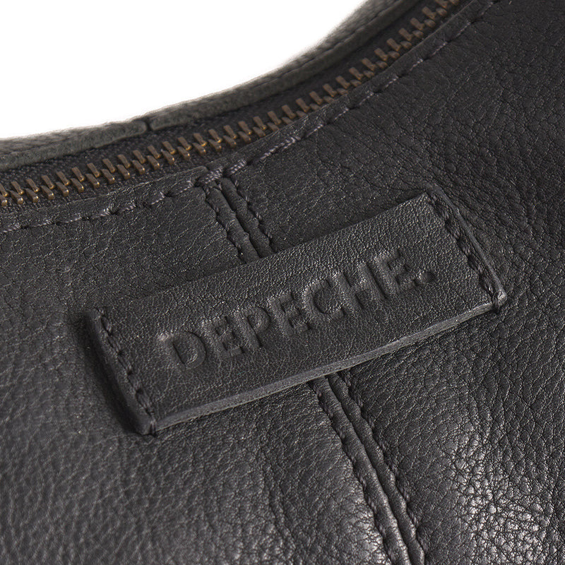 DEPECHE Læder skuldertaske dekoreret med smukke nitter Shoulderbag / Handbag 099 Black (Nero)