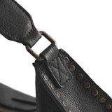 DEPECHE Læder skuldertaske dekoreret med smukke nitter Shoulderbag / Handbag 099 Black (Nero)