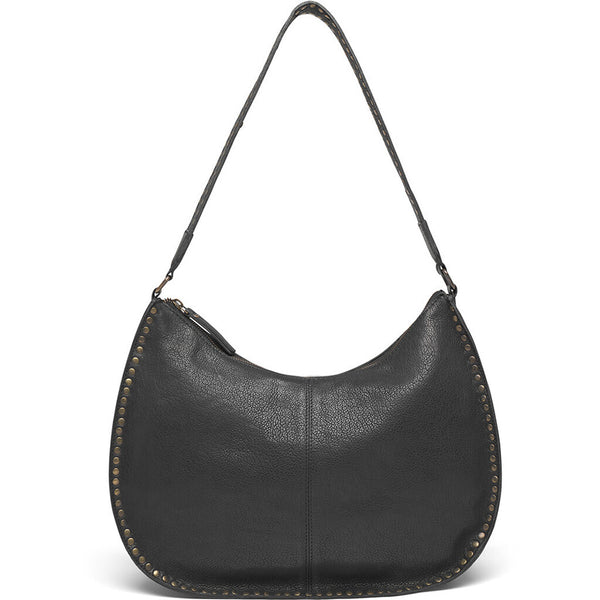 DEPECHE Læder skuldertaske dekoreret med smukke nitter Shoulderbag / Handbag 099 Black (Nero)