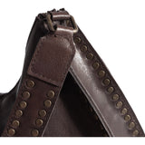 DEPECHE Læder skuldertaske dekoreret med smukke nitter Shoulderbag / Handbag 248 Vintage Brown