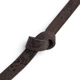 DEPECHE Læderbælte i klassisk look Belt 340 Mocca Snake