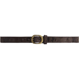DEPECHE Læderbælte i klassisk look Belt 340 Mocca Snake