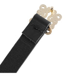 DEPECHE Læderbælte med smukt bæltespænde Belts 099 Black (Nero)