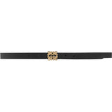 DEPECHE Læderbælte med smukt bæltespænde Belts 099 Black (Nero)