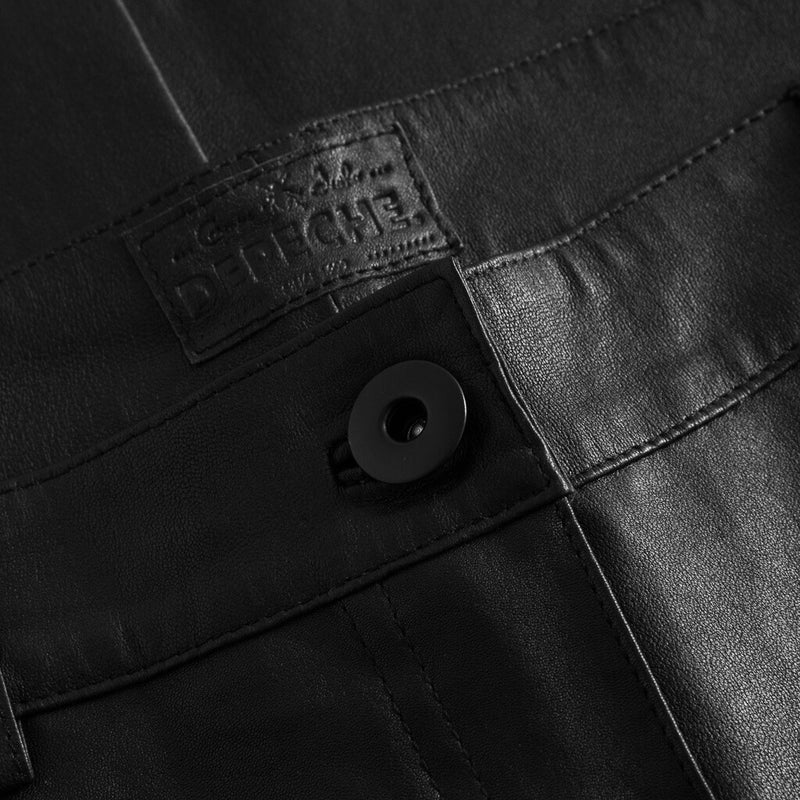 Depeche leather wear Læderbuks i blød og strækbar kvalitet Pants 099 Black (Nero)