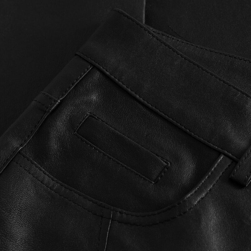 Depeche leather wear Læderbuks i blød og strækbar kvalitet Pants 099 Black (Nero)