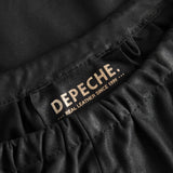 Depeche leather wear Lædertop med bindebånd i taljen Tops 099 Black (Nero)