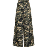 Depeche Clothing Lauren Loose Pants Pants 234 Khaki Printed