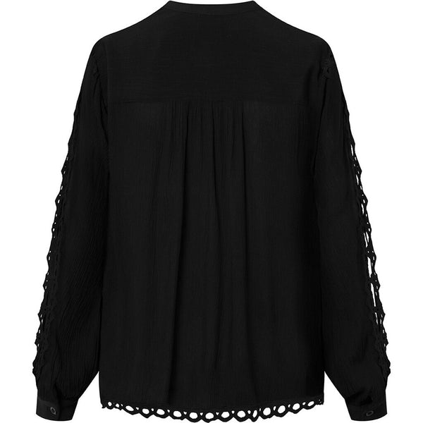 Depeche Clothing Lea bluse med feminine detaljer Blouse 099 Black (Nero)