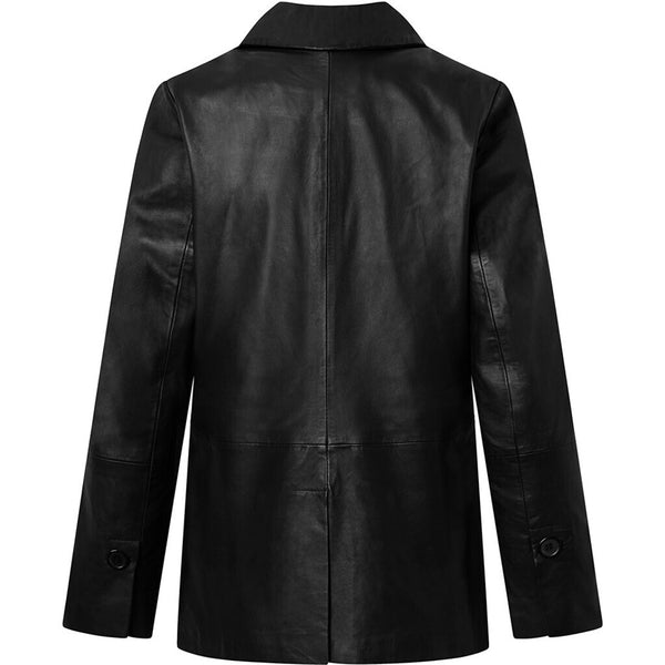 Depeche leather wear Leana tidsløs skindblazer Blazer 099 Black (Nero)