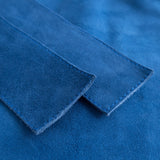 Depeche leather wear Ligebenet ruskindsbukser med paperbag talje Pants 209 French blue