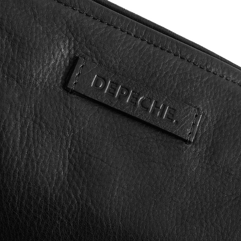 DEPECHE Lille crossover taske i smørblød læderkvalitet Cross over 099 Black (Nero)