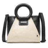 DEPECHE Lille håndtaske med stilfuldt læderhåndtag Shoulderbag / Handbag 229 Black/Vanilla