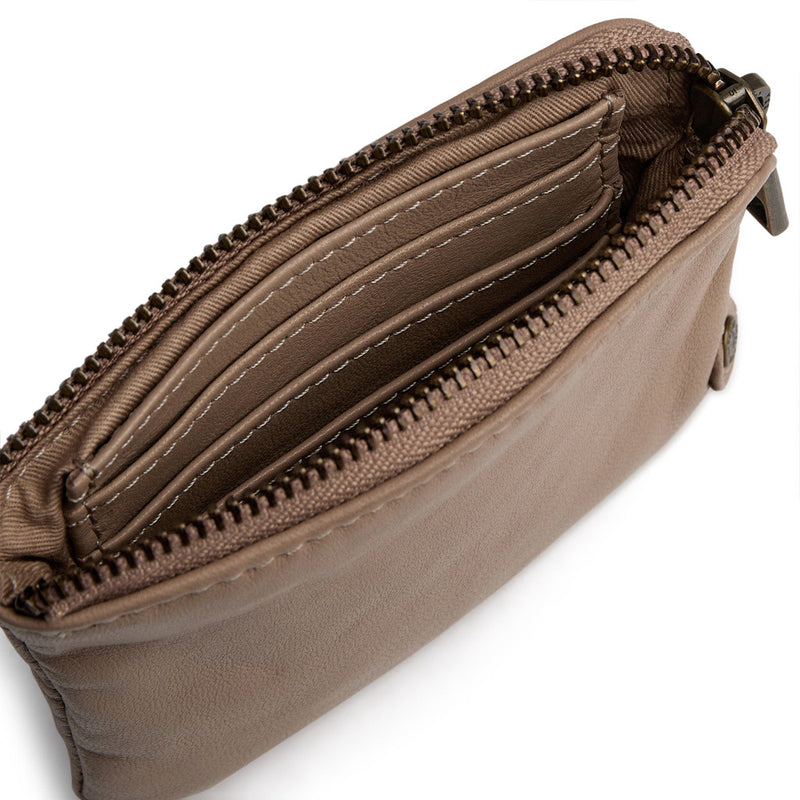 DEPECHE Lille pung i blødt og kraftigt skind Purse / Credit card holder 168 Latte