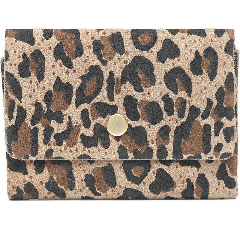 DEPECHE Lille pung/kredit kort holder i blødt læder Purse / Credit card holder 082 Leopard