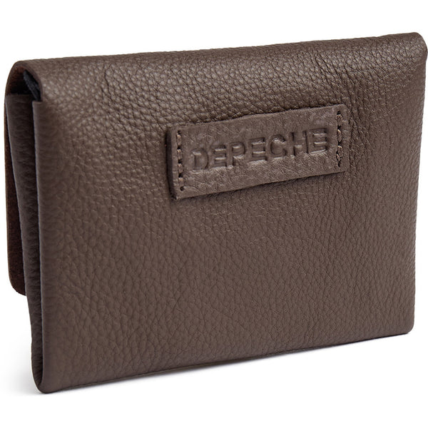 DEPECHE Lille pung/kredit kort holder i blødt læder Purse / Credit card holder 250 Dark Taupe