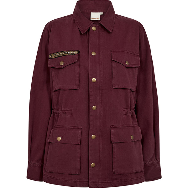 Depeche Clothing Lilly cargo jakke Jackets 279 Burgundy