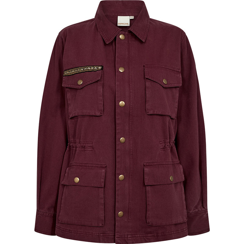Depeche Clothing Lilly cargo jakke Jackets 279 Burgundy