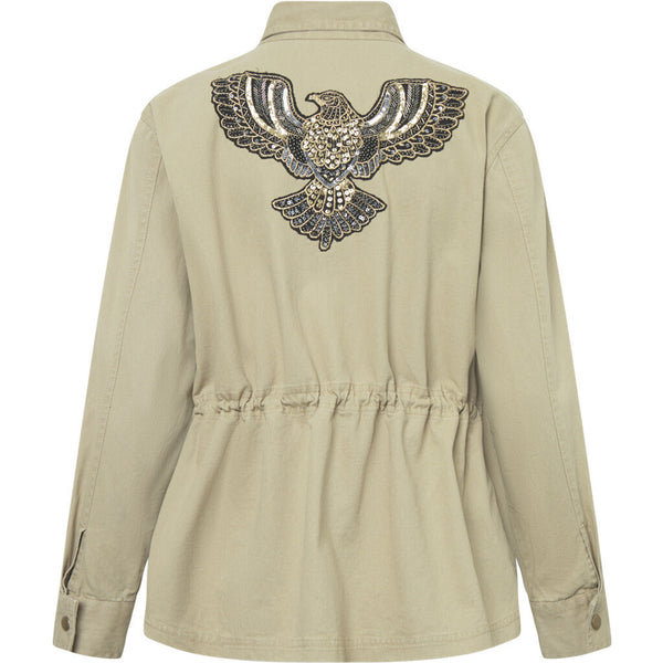 Depeche Clothing Lilly jakke dekoreret med en smuk patch Jackets 011 Sand