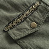 Depeche Clothing Lilly jakke dekoreret med en smuk patch Jackets 054 Khaki (Visione)