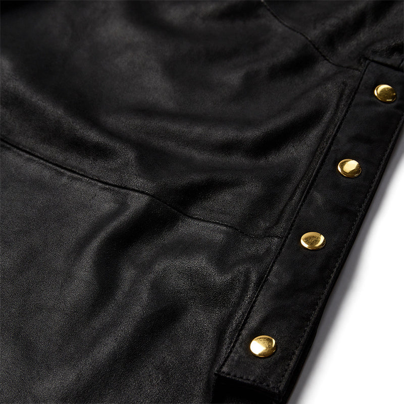 Depeche leather wear Line feminin læderskjorte Shirts 099 Black (Nero)
