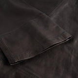 Depeche leather wear Loose fit læderskjorte med simple detaljer Shirts 175 Charcoal