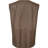 Depeche leather wear Lucindia skind vest Vest 020 Taupe