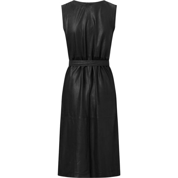 Depeche leather wear Maxi kjole i blød, lækker og let skindkvalitet Dresses 099 Black (Nero)