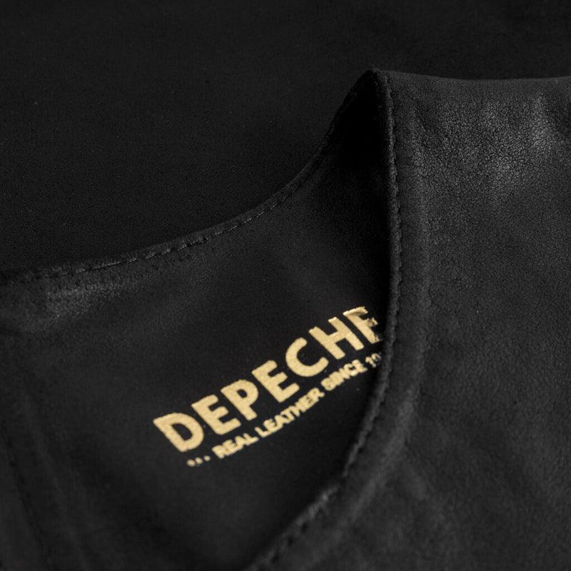 Depeche leather wear Maxi kjole i blød, lækker og let skindkvalitet Dresses 099 Black (Nero)
