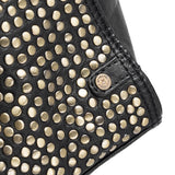 DEPECHE Medium skindtaske med nitter Shoulderbag / Handbag 099 Black (Nero)