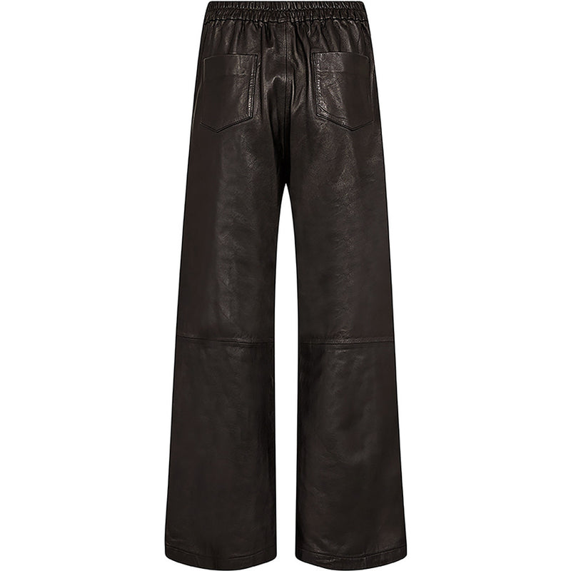 Depeche leather wear Mia loose fit skindbukser Pants 008 Chocolate