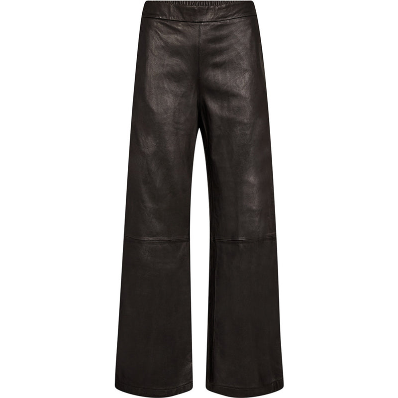 Depeche leather wear Mia loose fit skindbukser Pants 008 Chocolate