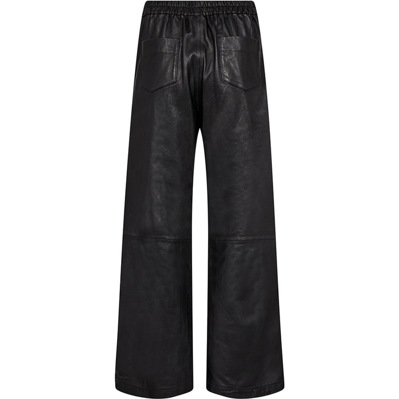 Depeche leather wear Mia loose fit skindbukser Pants 099 Black (Nero)