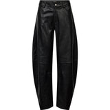 Depeche leather wear Milla Balloon Barrel Skindbuks Pants 099 Black