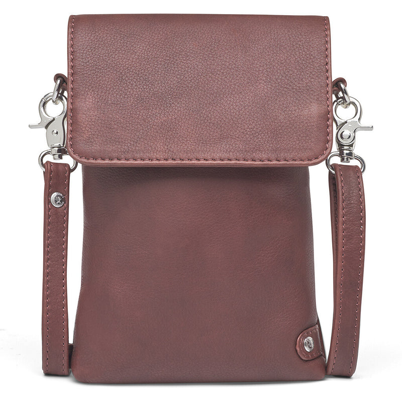 DEPECHE Mobil taske i blødt læder og tidløst design Mobilebag 161 Dark brown