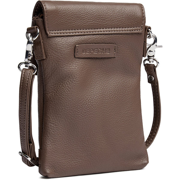 DEPECHE Mobil taske i blødt læder og tidløst design Mobilebag 250 Dark Taupe